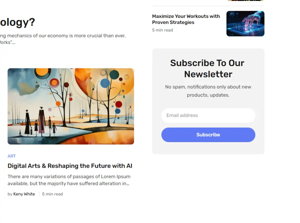 EduNews Newsletter Subscribe Section