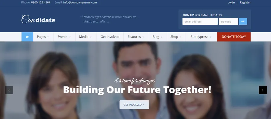 8+ Best Non Profit WordPress Themes 14 Candidate