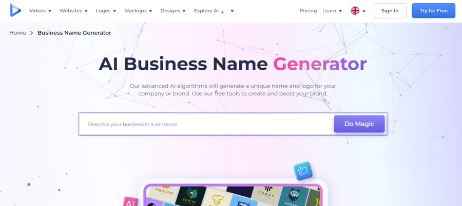 Top 7 Free AI Business Name Generators 13 Renderforest