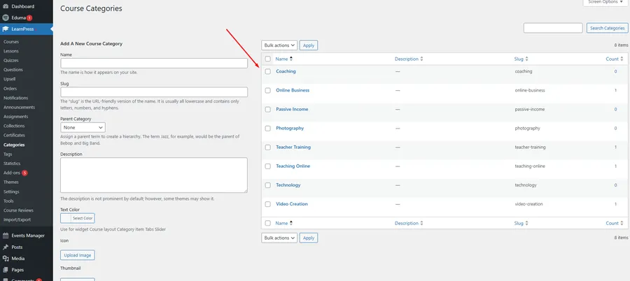 How to Create Courses Category in Eduma Theme: A Simple Guide 9 Coaching Category