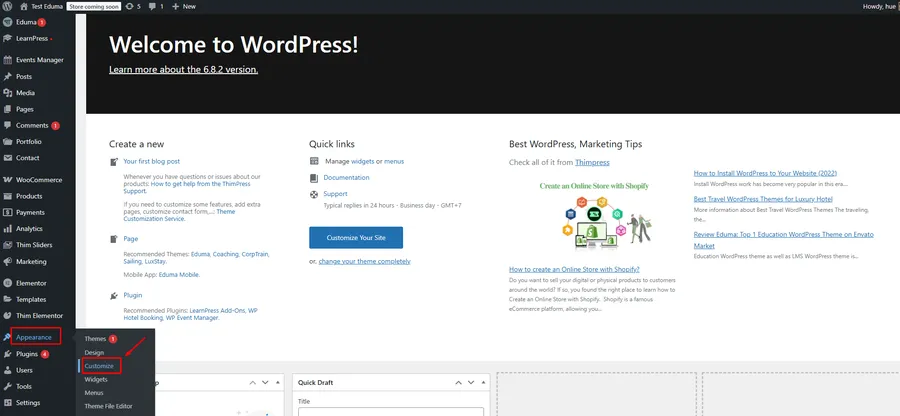 How To Edit Header Section In Eduma WordPress Theme? 7 Customize in Eduma