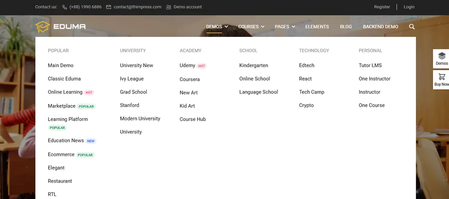 Demos Menu