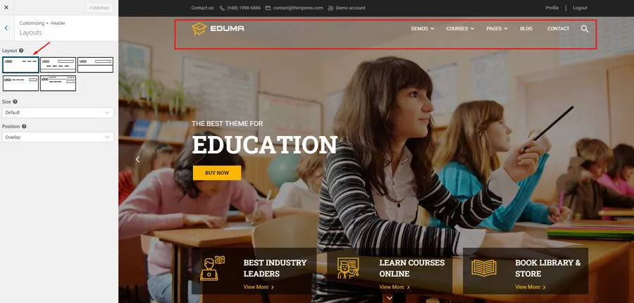 How To Edit Header Section In Eduma WordPress Theme? 9 Eduma Header Layouts