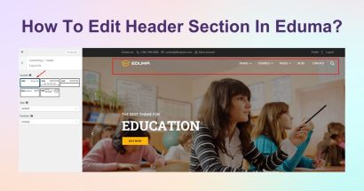 How To Edit Header Section in Eduma