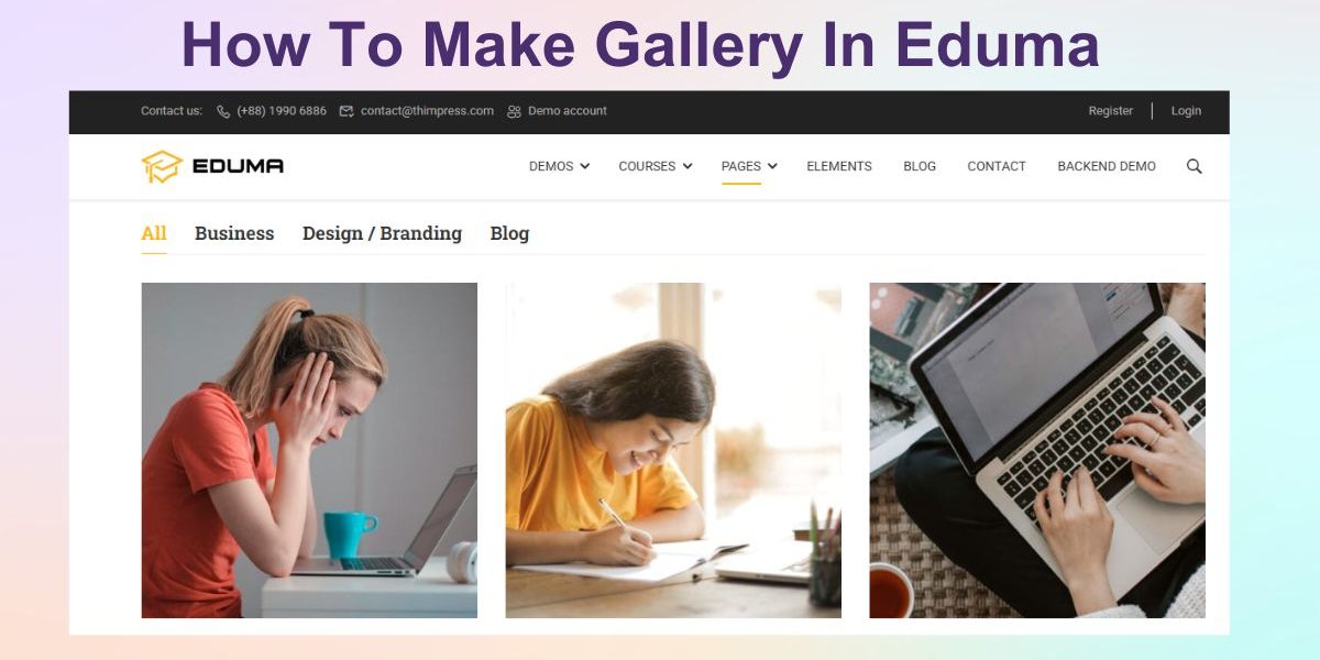 How to Make Gallery in Eduma
