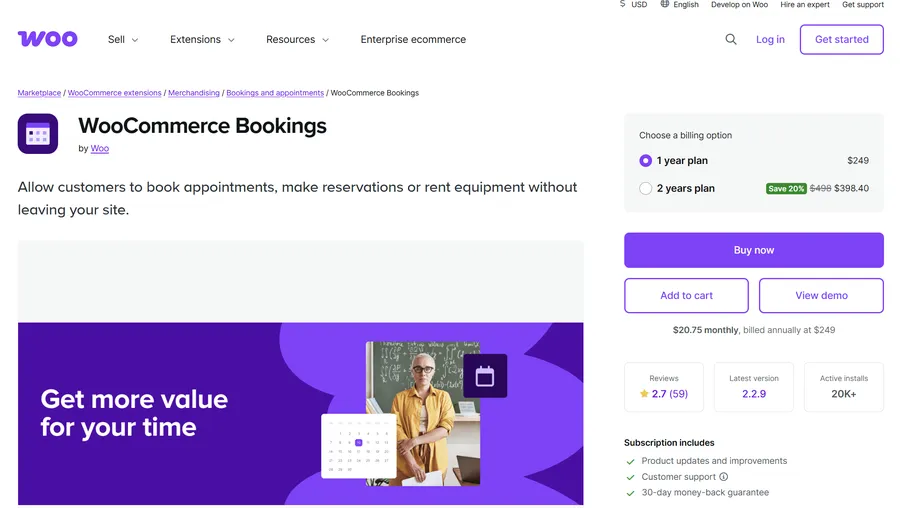 WooCommerce for Education: An Ultimate Setup Guide 23 WooCommerce Bookings