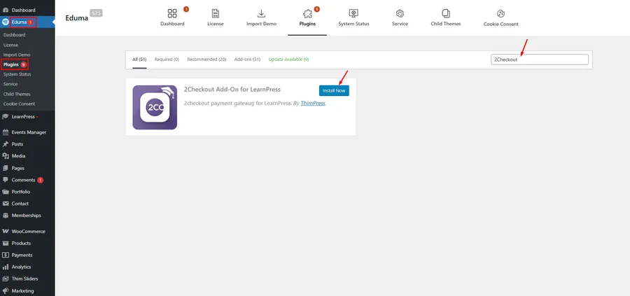 How to Use 2Checkout in Eduma: A Simple Guide 6 Install 2Checkout