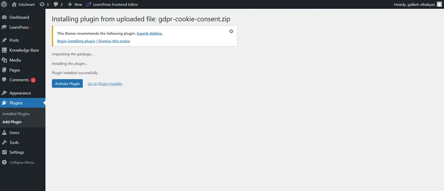 WPLP Compliance Platform Review: An All-in-One Privacy Solution for WordPress 19 installing plugin
