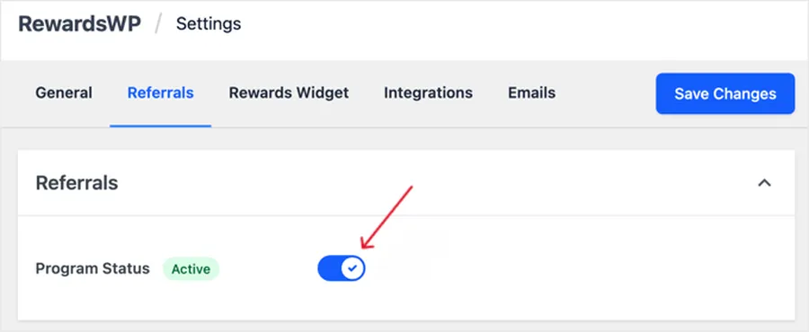 How to Setup a WooCommerce Rewards Program in Minutes 23 rewardswp program status active