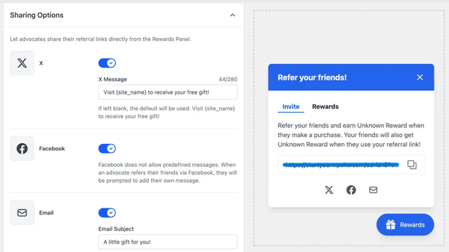 How to Setup a WooCommerce Rewards Program in Minutes 28 rewardswp sharing options