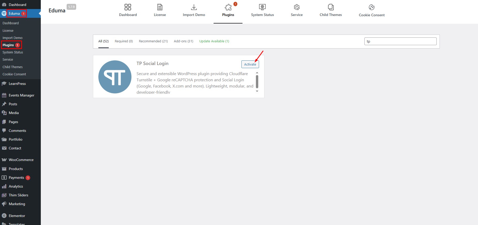 Instructions for downloading, installing and configuring plugin TP social 19 300