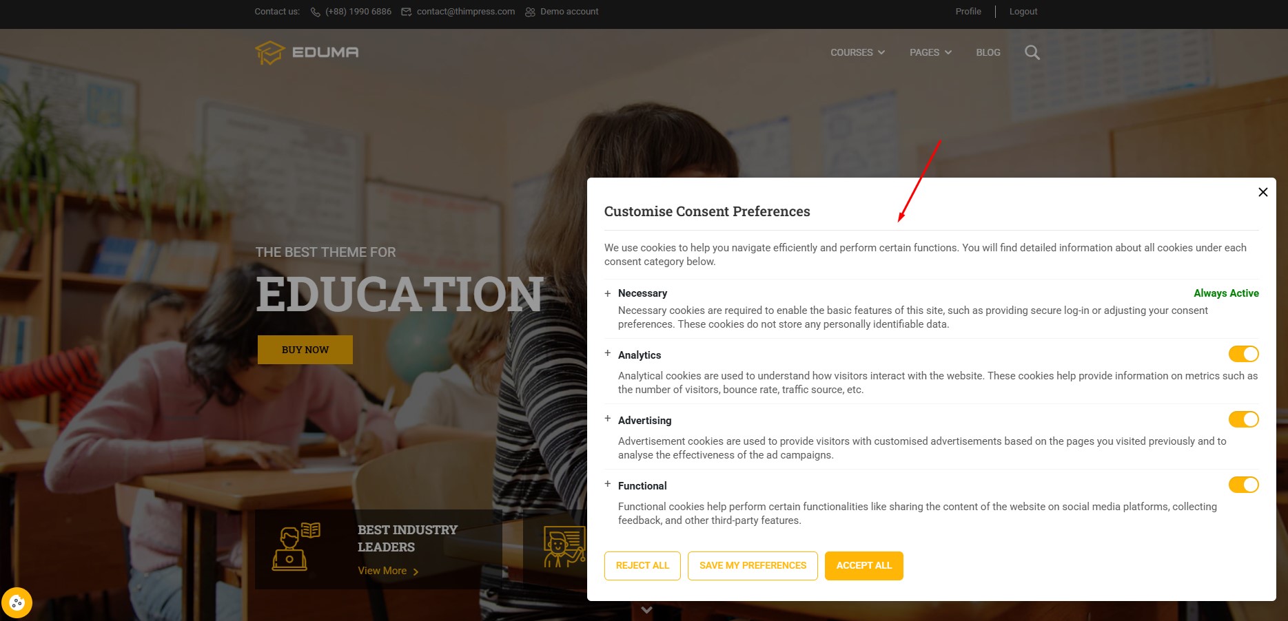 How to use GDPR feature - Cookie Consent 24 332