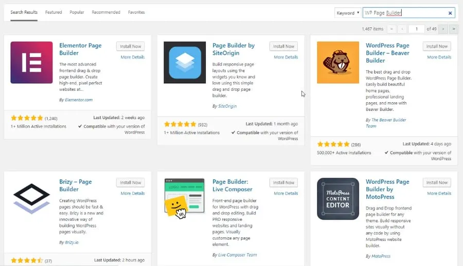 Install Page Builder