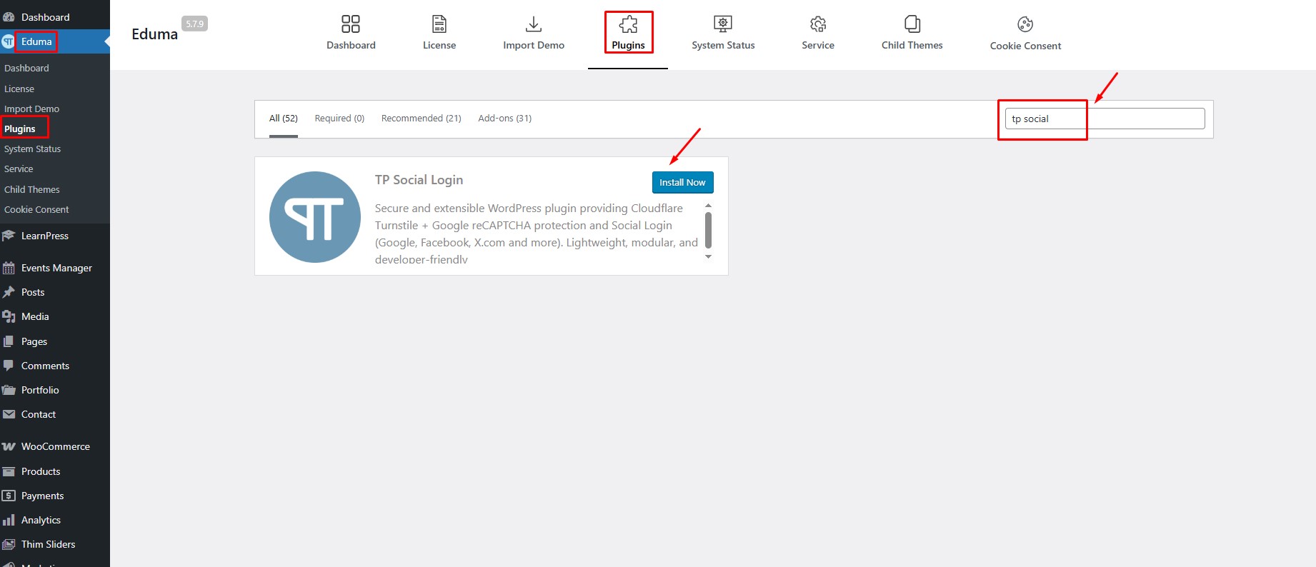 Instructions for downloading, installing and configuring plugin TP social 6 anh 1
