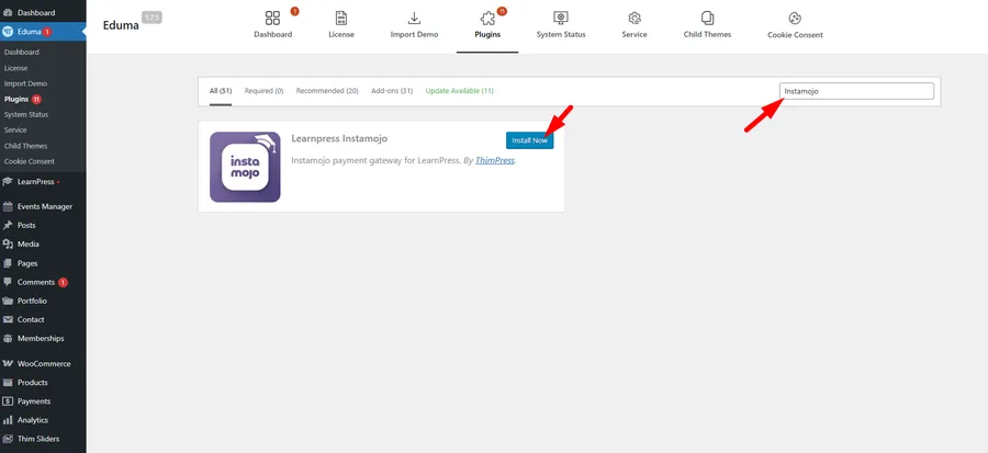 How to Use Instamojo in Eduma: A Step-by-Step Guide 7 Install Instamojo