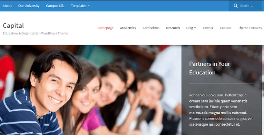 8 Best Educational Institution WordPress Themes 18 Capital