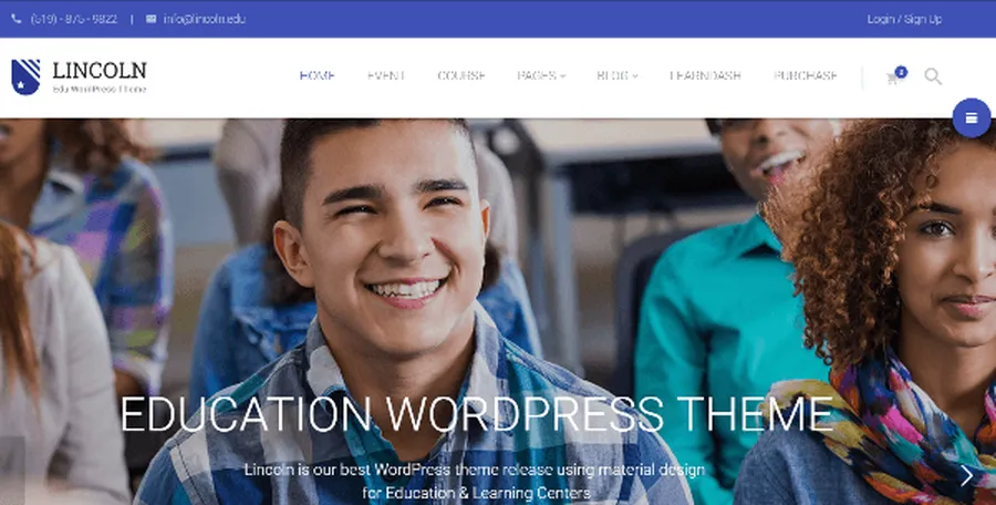 8 Best Educational Institution WordPress Themes 14 Lincoln