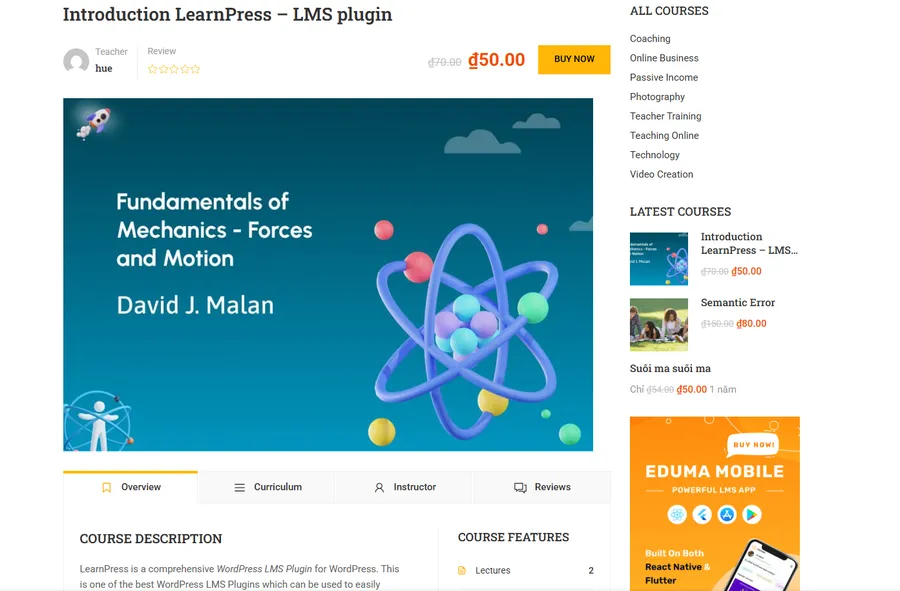 Eduma Course Creation