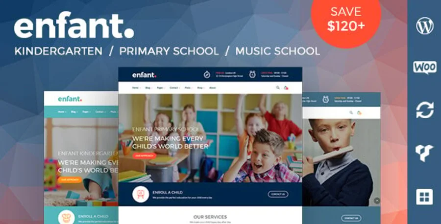 6 Best Music School WordPress Theme Picks for Modern Schools 15 Enfant