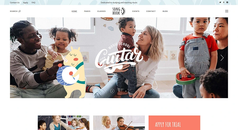 6 Best Music School WordPress Theme Picks for Modern Schools 11 SongBook