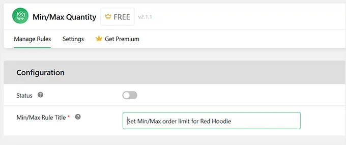 How to Set WooCommerce Order Limits? (Free) 11 Add Rule Title