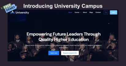Free University Campus University WordPress Theme