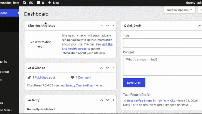 WordPress 7.0 Features: A Complete Guide to the New Release 17 Command Palette