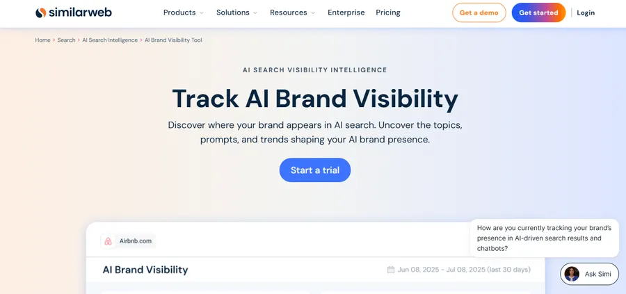 7+ Best AI Visibility Tools (Compared & Reviewed) 12 SimilarWeb