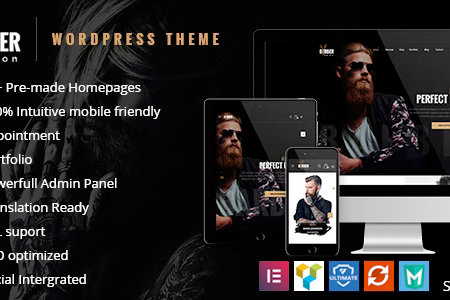 Barber - Hair, Tattoo & Beauty Salons WordPress Theme