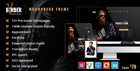 Barber - Hair, Tattoo & Beauty Salons WordPress Theme 1 Barber - Hair, Tattoo & Beauty Salons WordPress Theme