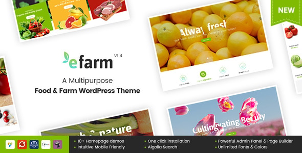 eFarm - A Multipurpose Food & Farm WordPress Theme 1 eFarm - A Multipurpose Food & Farm WordPress Theme