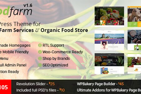 FoodFarm – WordPress Theme for Farm, Farm Services and Organic Food Store
