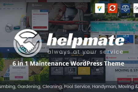 Helpmate - 6 in 1 Maintenance WordPress Theme