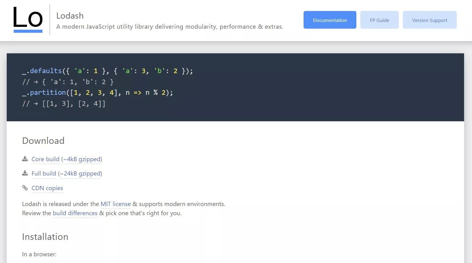 Lodash JS