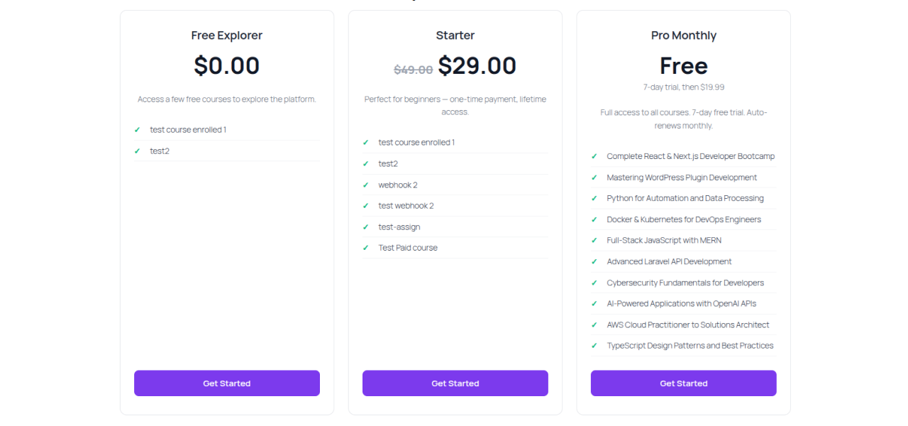 Memberships & Subscriptions Add-on for LearnPress 2 membership 1 1