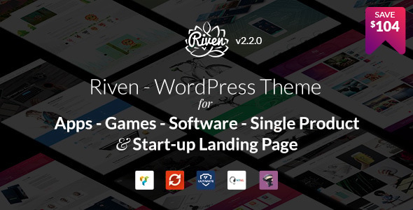 Riven - WordPress Theme for App, Game, Single Product Landing Page 1 Riven - WordPress Theme for App, Game, Single Product Landing Page
