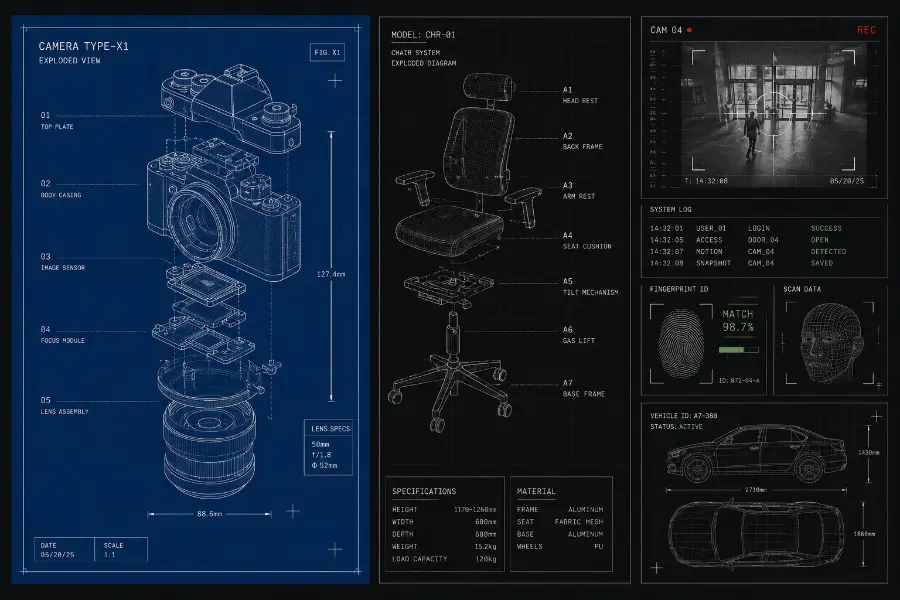 Technical Aesthetics and Blueprint Formats
