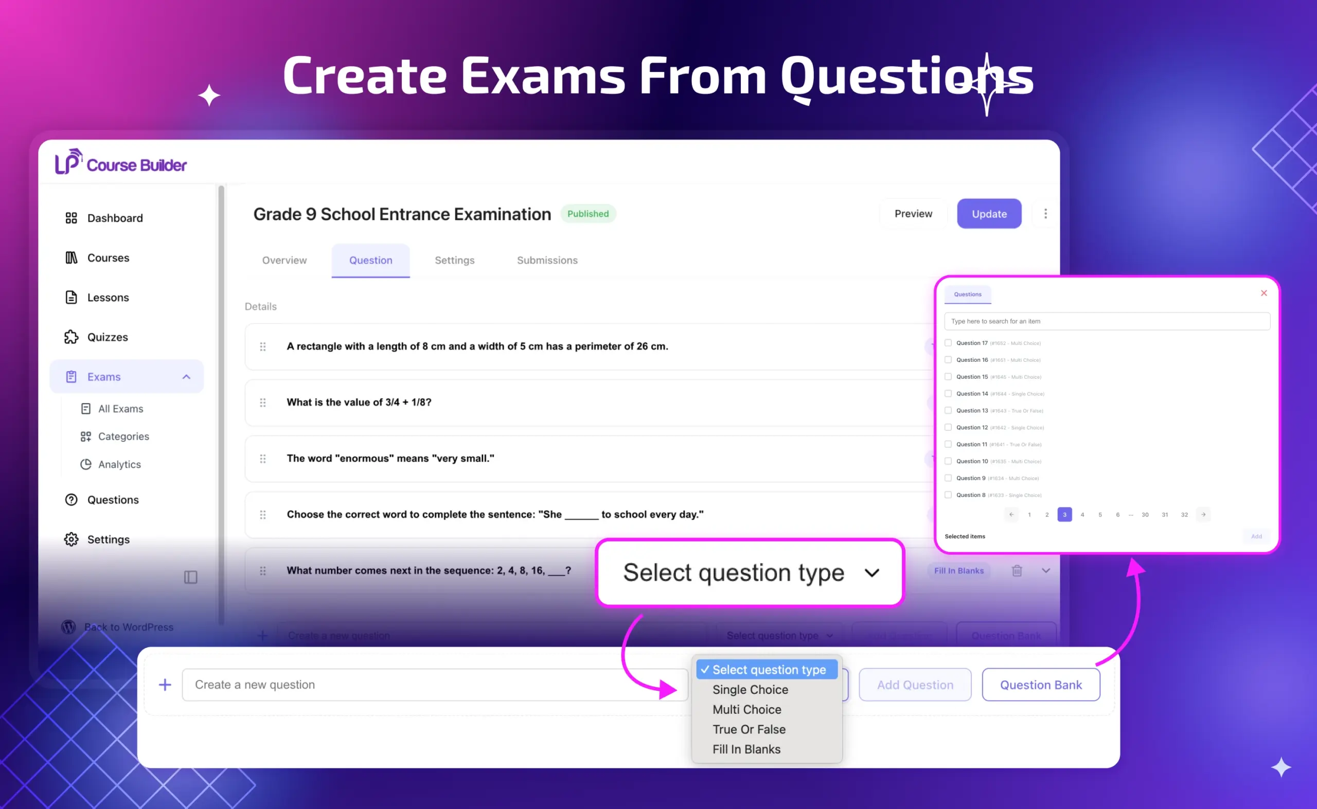 Create Exams from Questions 1 scaled
