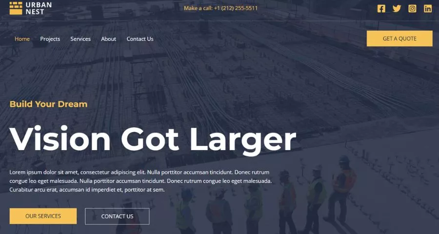 8+ Free Construction Templates and Page Designs 10 Astra – Construction Company template