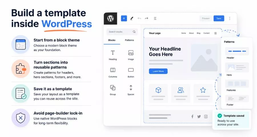 How to Make a Website Template: A Step-by-Step Guide 9 Build a template inside WordPress
