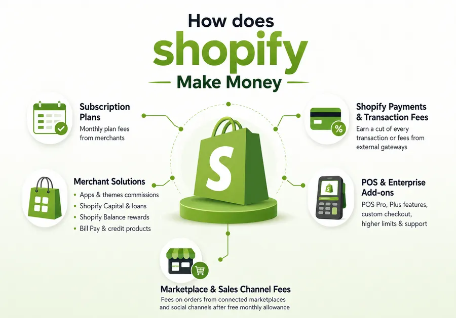 How Does Shopify Make Money? Full Breakdown 2026 6 How does Shopify make money: the core revenue streams