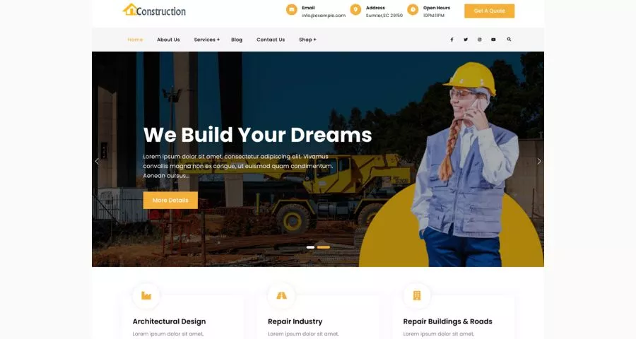 8+ Free Construction Templates and Page Designs 17 JetBlack Construction