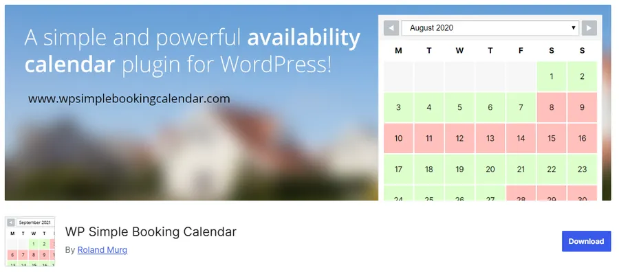 WP Simple Booking Calendar
