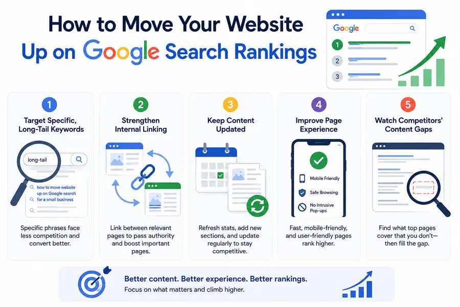How to make your website appear on Google search 8 How to move your website up on Google search rankings
