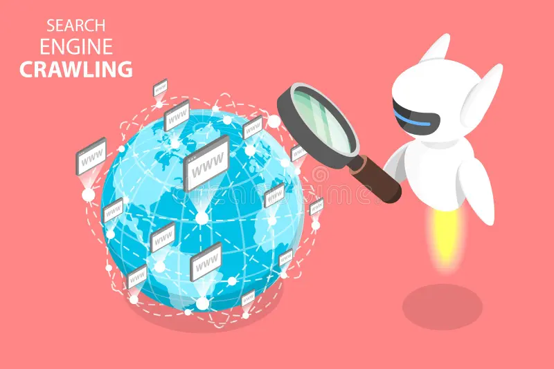 How to Fix Indexation Problems That Prevent Important Pages from Ranking 4 Search engine crawling bot illustratio