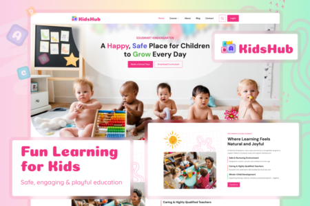 Kids Hub - Free Kindergarten WordPress Block Theme