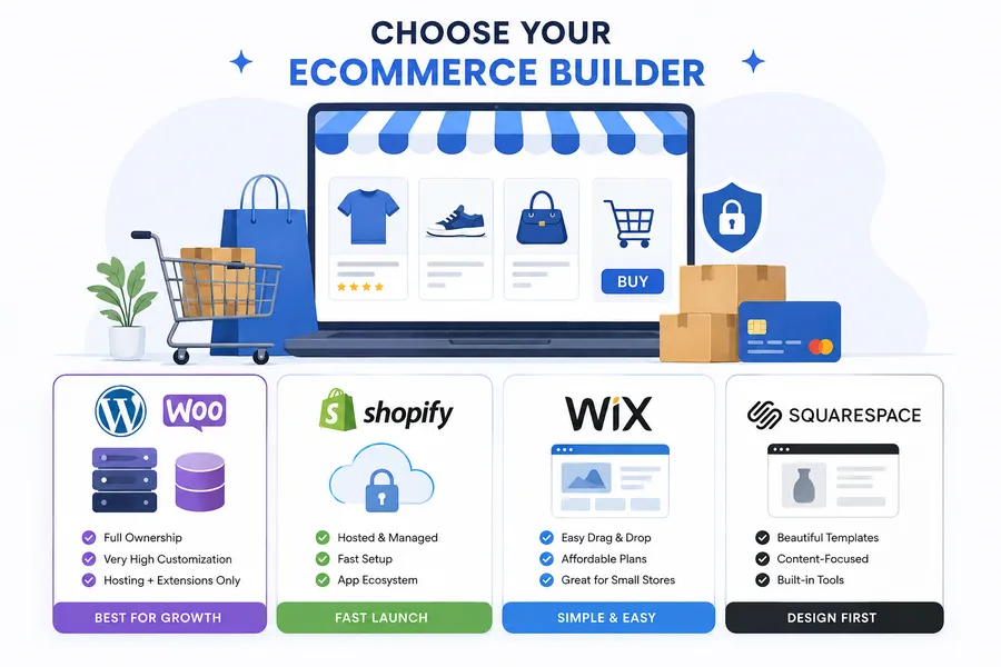 Choosing a web builder for eCommerce