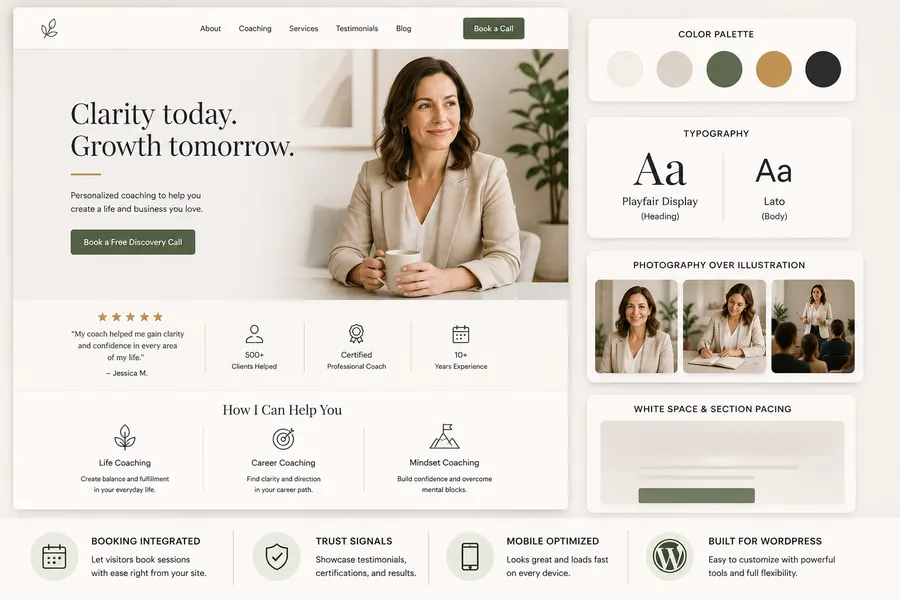 How to Choose the Best Coaching Website Templates? 6 Design elements every coaching website template should include