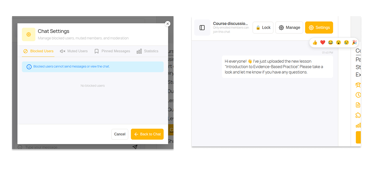 Chat Room Add-on for LearnPress 3 lp chatroom screen 4