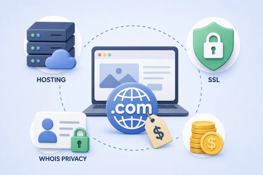 How much does a domain name cost in 2026 6 Domain cost vs. other website expenses
